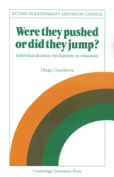 Were they pushed or did they jump? Individual decision mechanisms in education. (1987)
